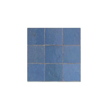 Mosaic House Moroccan tile Rceef SM 20 Sea Blue  solid zellige, mosaic, zellij, field, pattern, glaze, simple, classic, grid, squares 